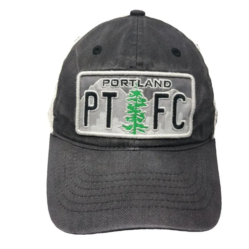 Zephyr Trucker Hat Gray One Size Portland PTFC Soccer Pine Tree Patch Mesh